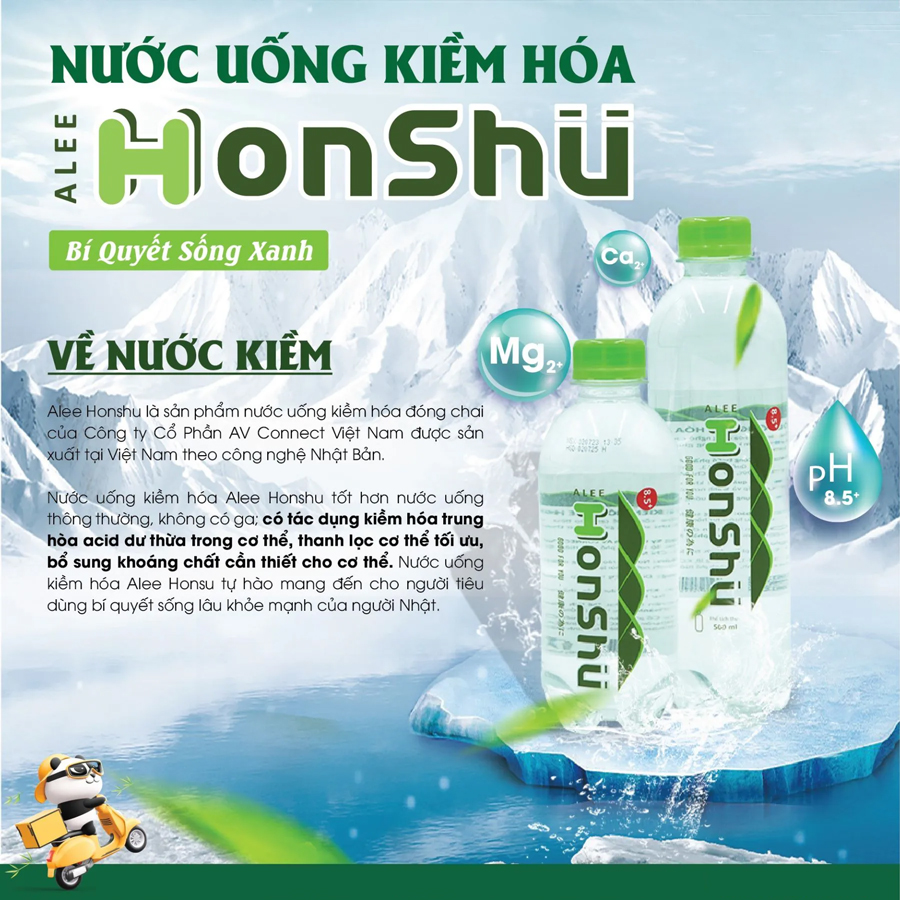 Nước uống kiềm hoá 500ml ( Thùng 24 chai )