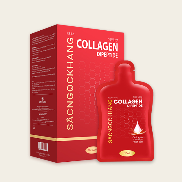 NƯỚC UỐNG COLLAGEN DIPEPTIDE SẮC NGỌC KHANG (HỘP 30 TÚI X 20ML)